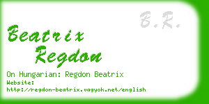 beatrix regdon business card